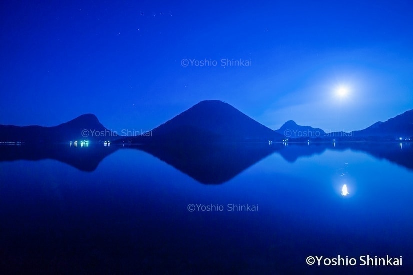 満月の夜　榛名湖
