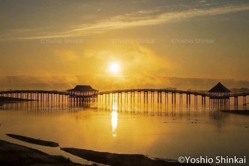 鶴の舞橋の朝