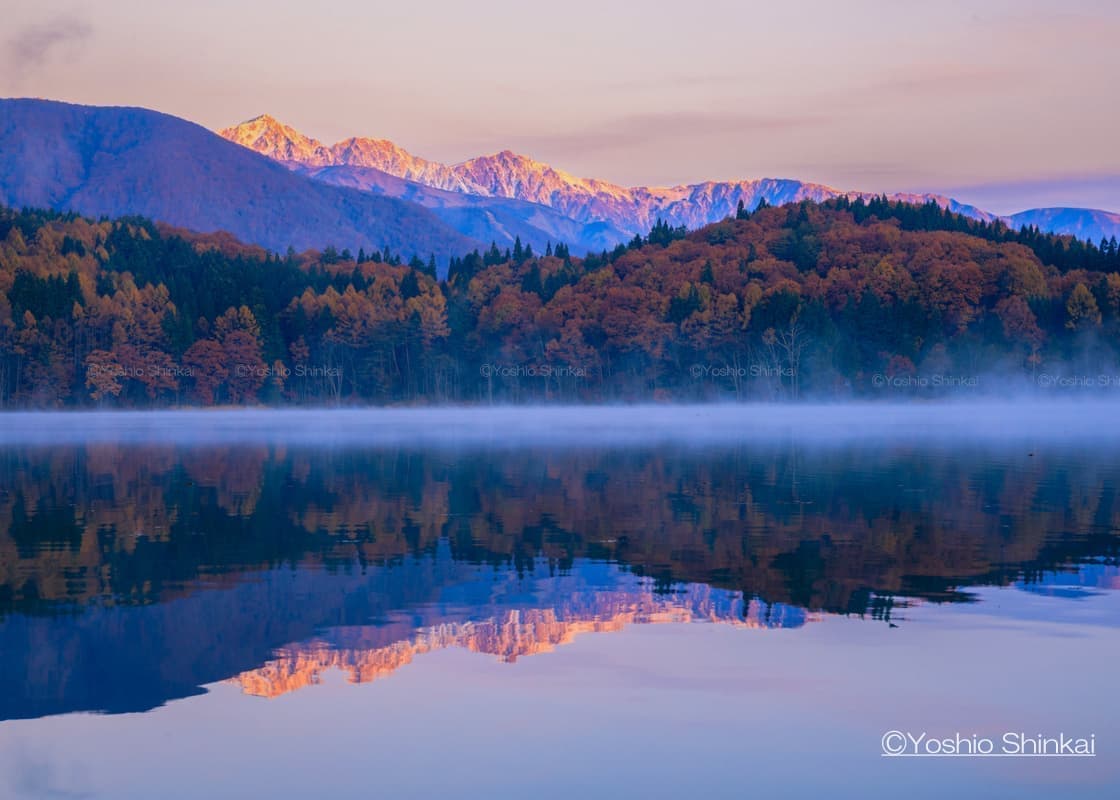 青木湖と白馬連峰